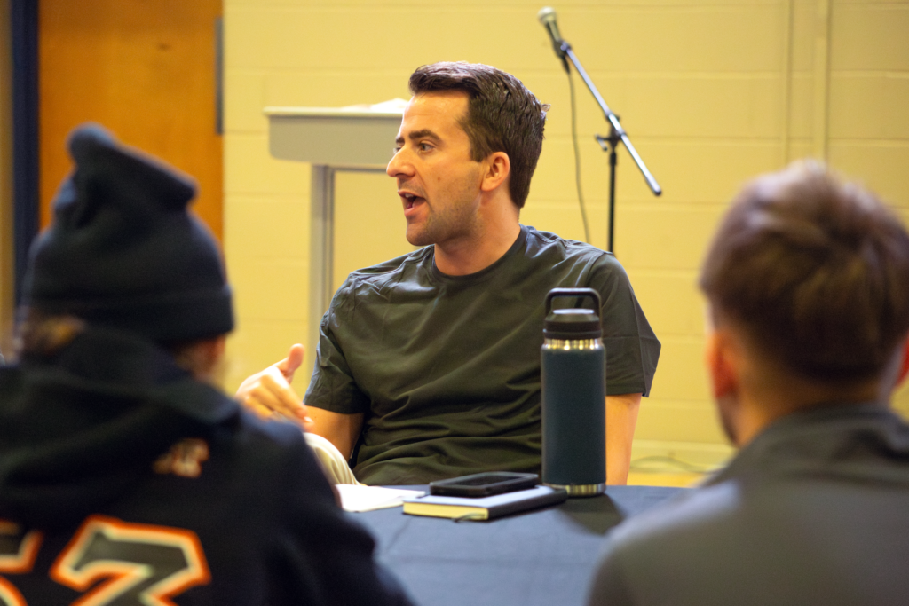 "Resetting after mistakes" workshop at the Ed Snider Hockey Foundation "Fit To Lead" student-athlete conference
